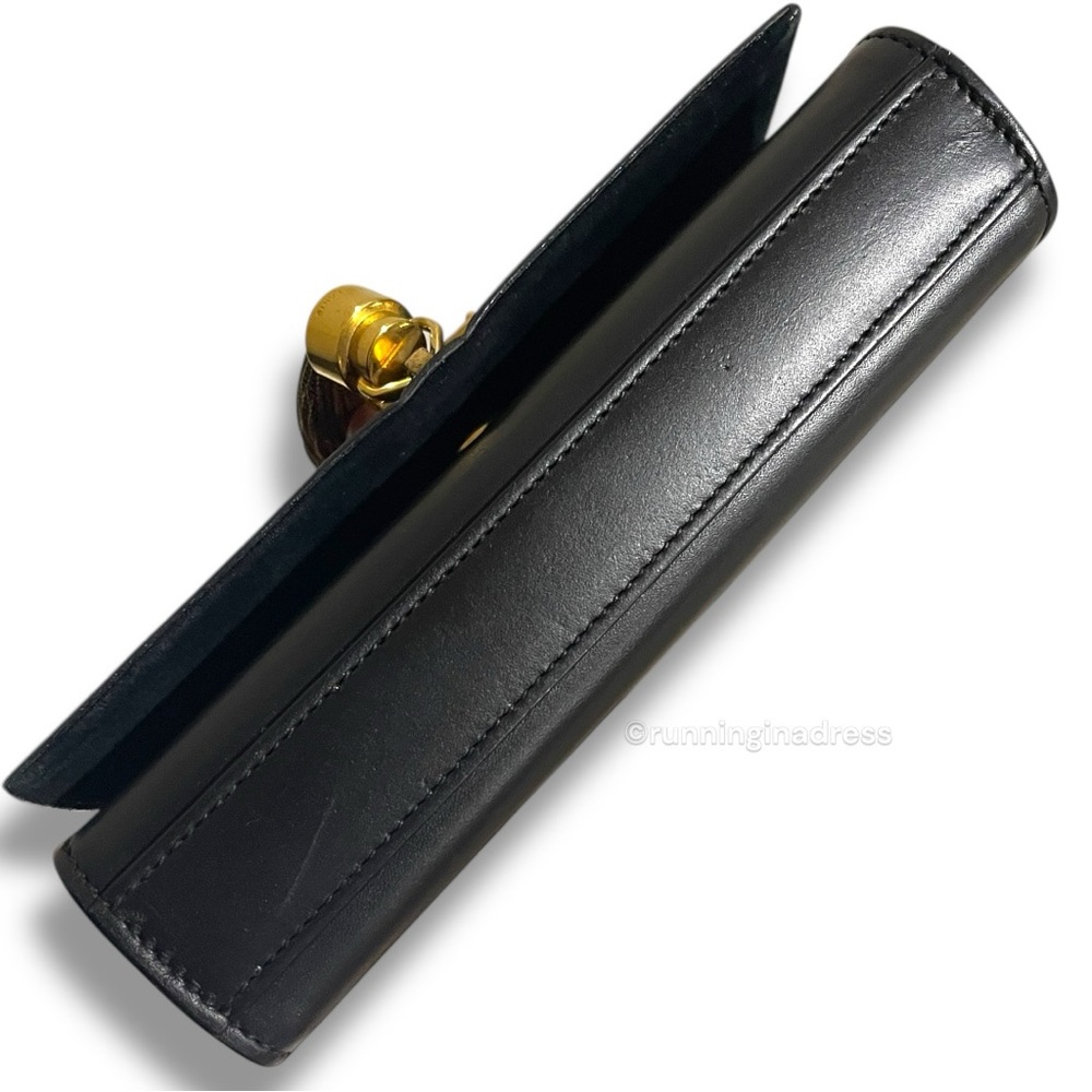 Saint Laurent Kate Tassel Logo Chain Bag In Black Leather With Gold Hardware - Picture 16 of 16